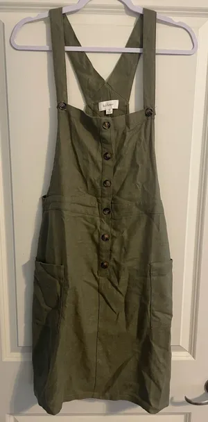 Bohme olive overall dress  thumbnail 1