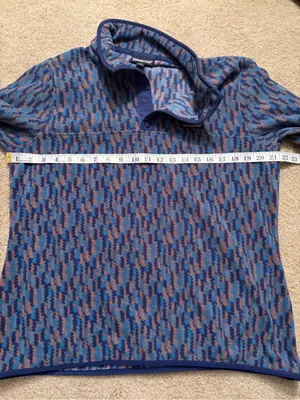 Patagonia quarter zip micro D snap-t pullover hiking winter long sleeve sz large thumbnail 14