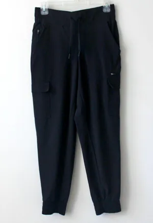 All in Motion Black Utility Drawstring Adjustable Joggers Pockets Small thumbnail 1