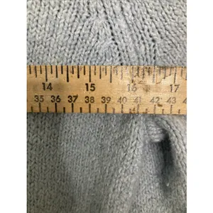 Maeve Anthropologie Sweater Womens M Light Blue Ribbed Collar Ribbed Cuffs thumbnail 8