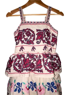 Halfheart Tiered Ruffle Maxi Dress Medium NWOT Pink thumbnail 2