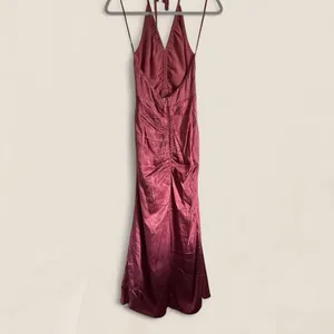 ASTR The Label Toledo Ruched Halter Midi Dress Mauve Satin Romantic thumbnail 3