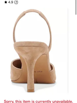 DOLCE VITA Haylee Slingback Pointed Toe Pump suede tan $140 summer 90s party thumbnail 5
