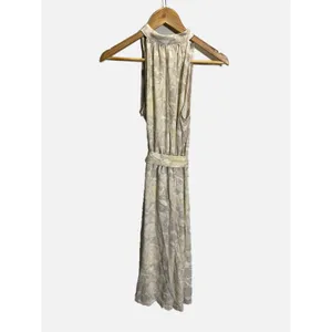 Prologue Midi Dress Womens Small Beige Floral Halter Neck Sleeveless Belted Boho thumbnail 8