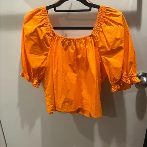 orange puffy english factory top size M thumbnail 2