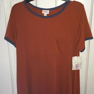 LuLaRoe orange M travelcore lounge Carly Swing Dress thumbnail 1