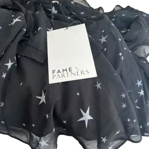 Fame & Partners Kye Star Print Ruffle Open Back Mini Dress Size 2 NWT thumbnail 11