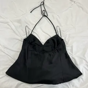 Princess Polly Black halter top with adjustable straps thumbnail 2