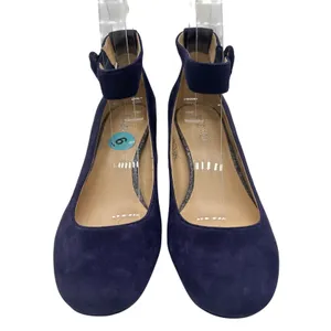 Nine West Heels Womens 6 Purple Suede‎ Leather Glitter Block Heel thumbnail 2