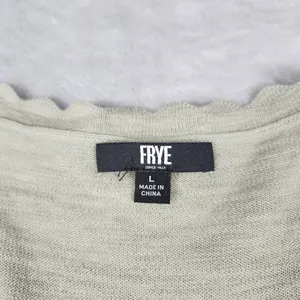 Frye Womens Cardigan Sweater Green Long Sleeve Size L Large thumbnail 3