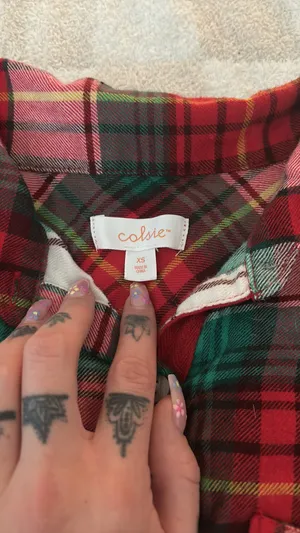 Target Red/Green/White Plaid PJ Set thumbnail 3