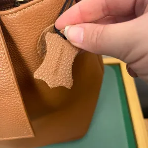 LENE Large Brown Leather and suede Hobo Bag/Shoulder Bag thumbnail 8