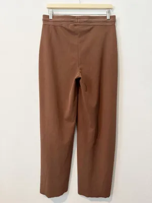 American Tall Waffle Knit Wide Leg Pants Size Medium Extra Tall Brown Lounge thumbnail 11