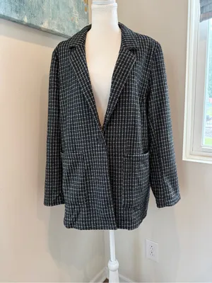 Sanctuary Black, White and Silver Tweed Blazer thumbnail 3