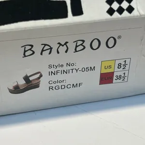 Bamboo Infinity-05M Rose Gold Metallic Espadrille Platform Wedge Sandals 8.5‎ thumbnail 4