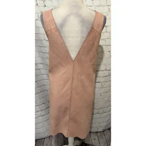 Zara Faux Suede Addison Shift Dress Pink Size Medium thumbnail 5