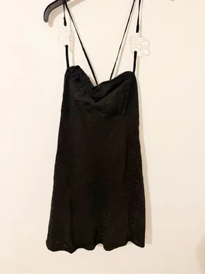 NWT For Love And Lemons Janet Black Mini Dress Cocktail Size Small S thumbnail 2