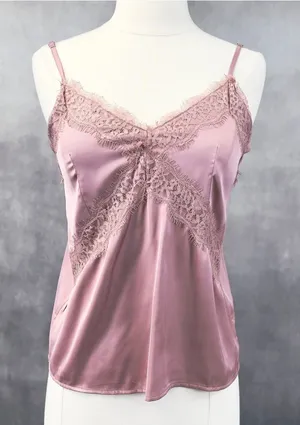 Love Tree Y2K Babydoll Cami Tank Top Women Small Pink Soft Girl Coquette Romantic Dainty‎ thumbnail 1