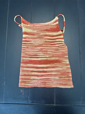 Amazon Striped Knit Camisole - Rust & Cream thumbnail 3