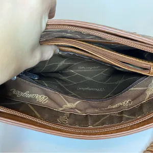 WRANGLER Floral Embossed Fringe Hobo Shoulder Bag Cowgirl PU Leather Brown thumbnail 10