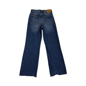 Aeropostale High Rise Wide Leg Distressed Hem Baggy Blue Jeans Size 0 thumbnail 2