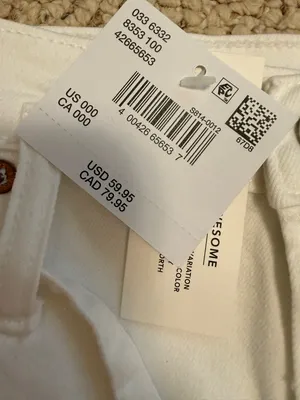 American Eagle Dreamy Drape 11” Jort White High Rise NWT 000 23W Coastal thumbnail 5