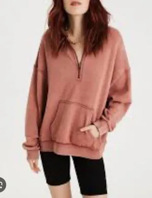 American Eagle fleece half zip up sweatshirt thumbnail 6