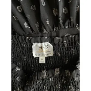 Black Metallic Dot Tiered Midi Skirt Boho Romantic Flowy Skirt thumbnail 7