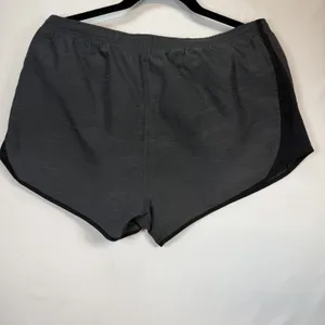 Nike Dri-FIT Women's Athletic Shorts‎ Gray Black Elastic Waist L thumbnail 2