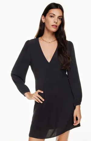Aritzia Sunday Best Grayson Dress Little Black Dress Long Sleeve‎ Womens Size 6 thumbnail 1