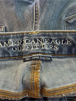American Eagle Outfitters Skinny Kick Jeans 360 Super Stretch Indigo 12 Long thumbnail 4