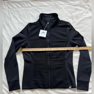 Elegant Black Ribbed Women's‎ Jacket Size M thumbnail 5