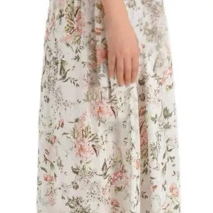 Frye Women’s Button Front Floral Gauze Sleeveless Midi Dress Romantic Size M thumbnail 7