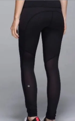 Lululemon black mesh leggings  thumbnail 1