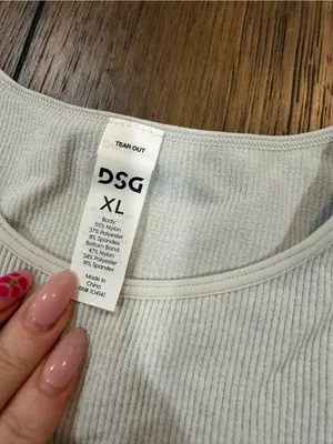 DSG Cream Ribbed Sleeveless Crop Tank thumbnail 3