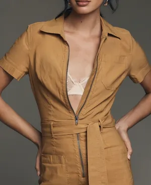 Anthropologie Maeve The Colette Weekend Zip Front Jumpsuit, Size 6 thumbnail 3