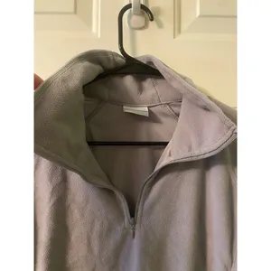 Womens Columbia grey soft fleece half zip hoodie size Large thumbnail 3