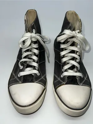 Levi's Women's High-Top Sneakers in Gray Cotton with White Midsoles-Size 10 thumbnail 4