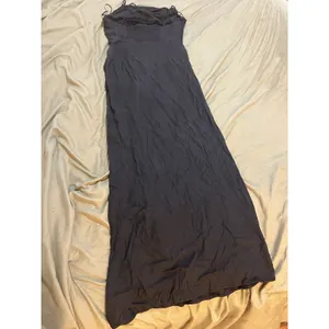 Zara Cinched Dress Floor Length Slit Strappy Size Small thumbnail 4
