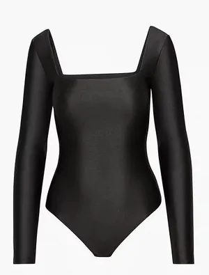 Babaton Aritzia Satinette Squareneck Longsleeve Bodysuit thumbnail 1