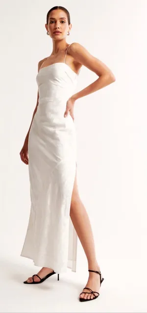 Abercrombie Julia Slip Satin Jacquard Dress thumbnail 1