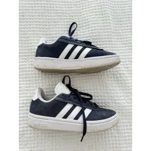 Adidas Grand Court Alpha 00s Suede Platform Sneakers Navy White Women’s 6 thumbnail 2