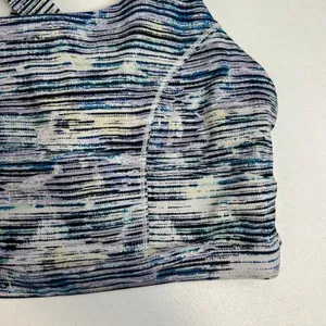 Lululemon 6‎ Sports Bra Pure Practice Blurry Belle Sea Mist Luxtreme Med Support thumbnail 6