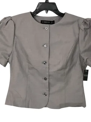 LIONESS Femme Blouse in Grey XLarge New Womens Cropped Jacket Blazer thumbnail 6