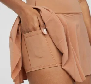 Aerie Women's Tan Tennis Skirt thumbnail 1