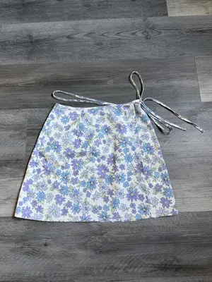 Peppermayo Wrap Floral Mini Skirt US 2 Feminine Spring Summer thumbnail 3