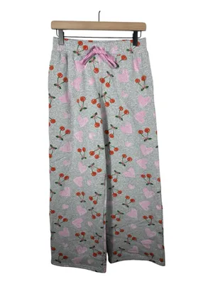 Zoe + Liv Lounge Pajama Pants Cherry‎ Heart Print Gray Women’s Size Small thumbnail 2