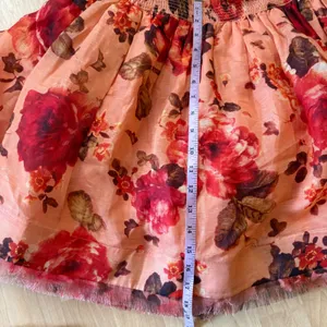 ZIMMERMANN Luminosity Flip SKIRT linen and silk blend gauze‎ Sz 2 Med Frayed thumbnail 9