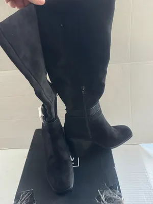 DV Dolce Vita Women's Finnian Black Knee High Block Heel Boots Size 7 Wide calf thumbnail 9
