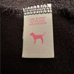 Victoria’s Secret PINK Sequin Boom Lightning Bolt Graphic Black Pullover Medium thumbnail 2
